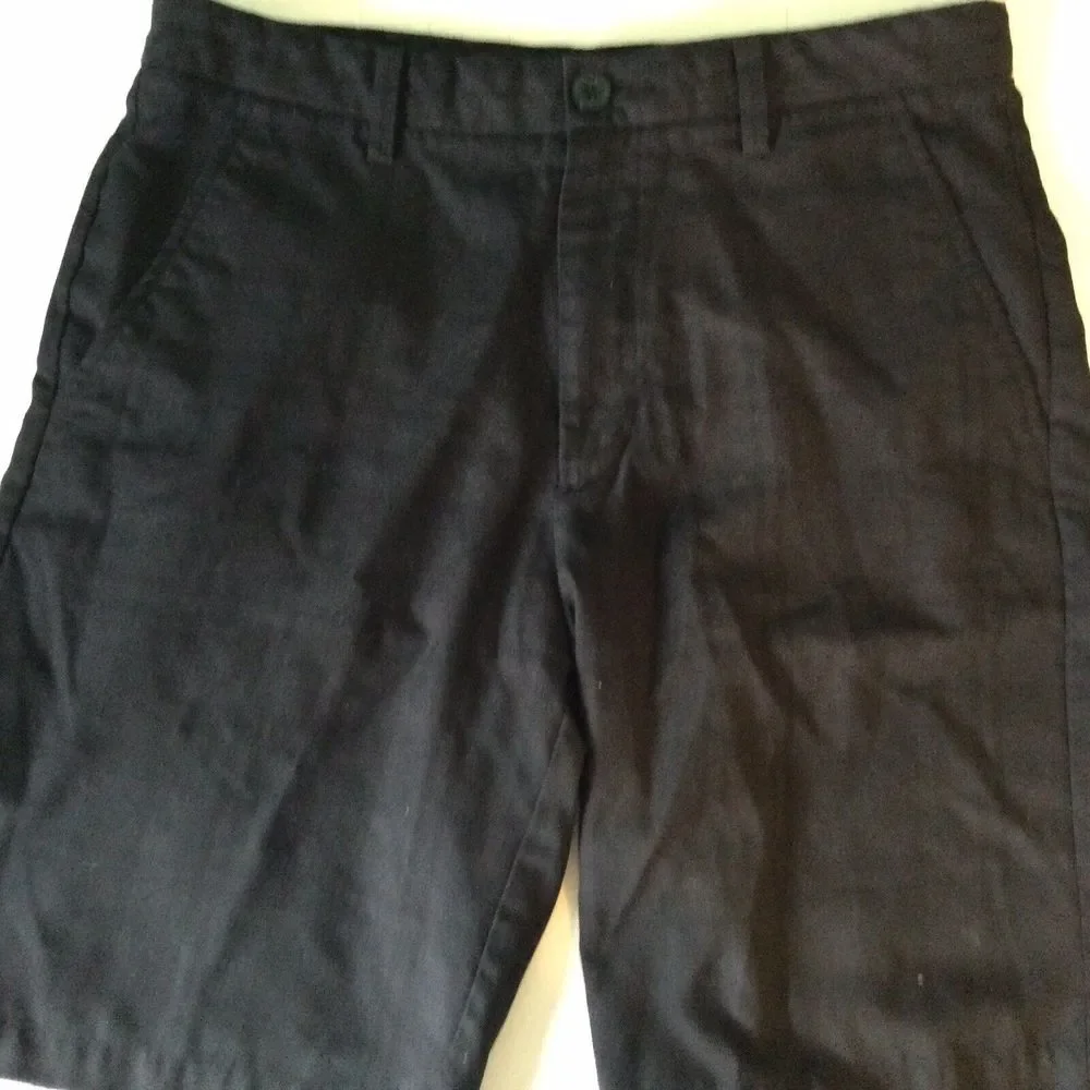 Ashworth Mens Golf Shorts Black 33w Logo Flat‎ Front